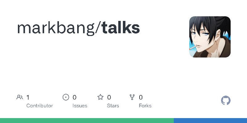 GitHub - markbang/talks
